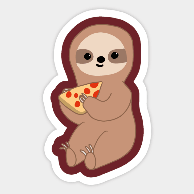 Pizza Sloth Sticker by bluecrown